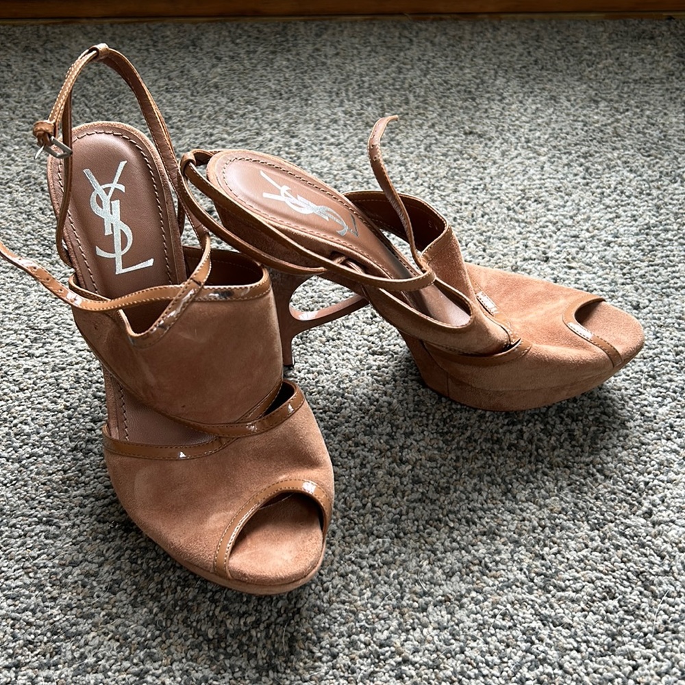YSL size 37 platform sandal